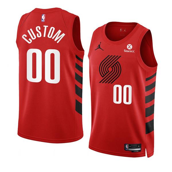 Men's Portland Trail Blazers Active Player Custom 2022/23 Red Statement Edition Swingman Stitched Basketball Jersey - Click Image to Close